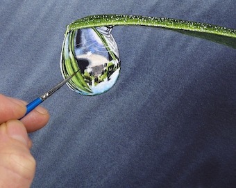 Watercolor Water Droplet Painting Lesson: Step-by-Step Tutorial (PDF Download)