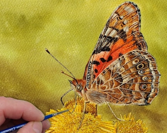 Watercolor Butterfly Painting Tutorial: Realistic Fine Art (PDF Download)