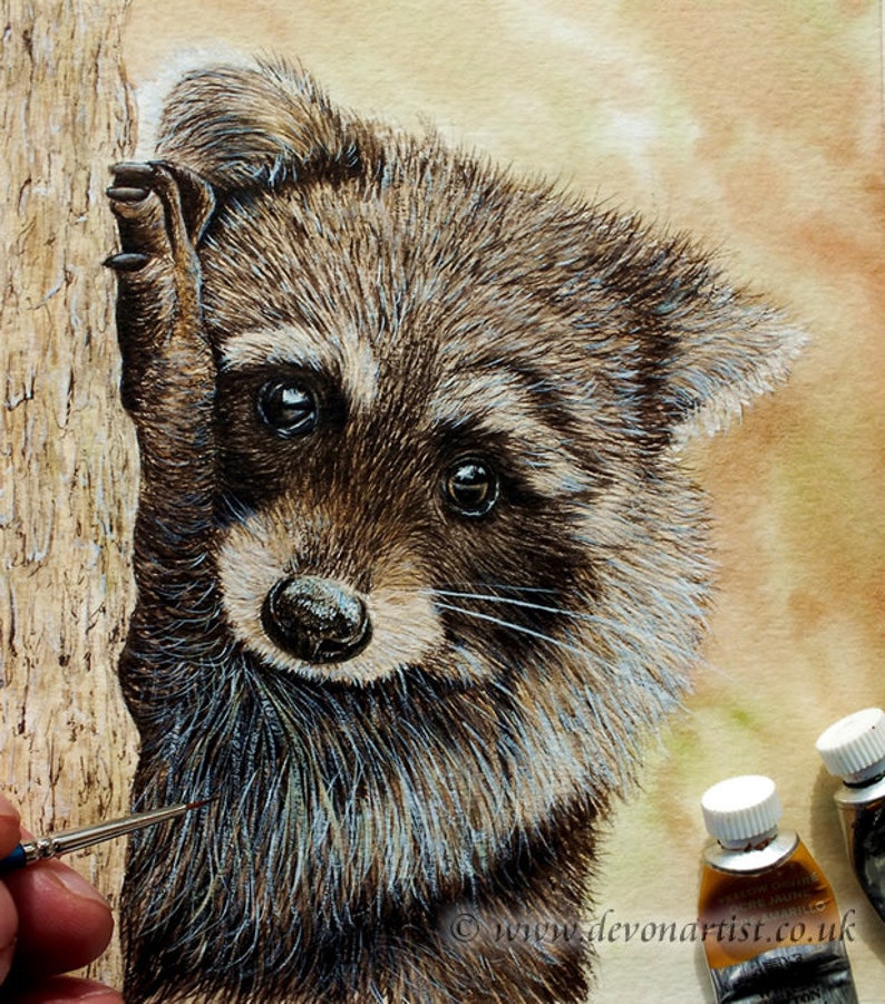 How to Paint Fur in Watercolor Learn to Paint Wildlife in | Etsy