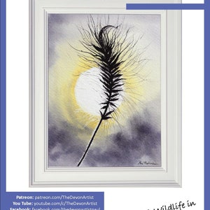 The first page of the watercolor ebook.  This shows the finished grass seed head painting in a white frame.  Underneath are links to Paul's other online channels.