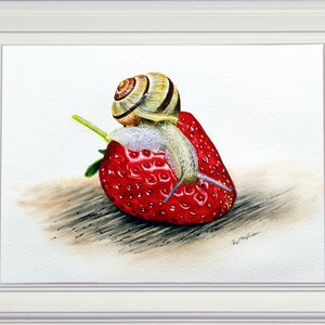 The finished painting in a white frame.