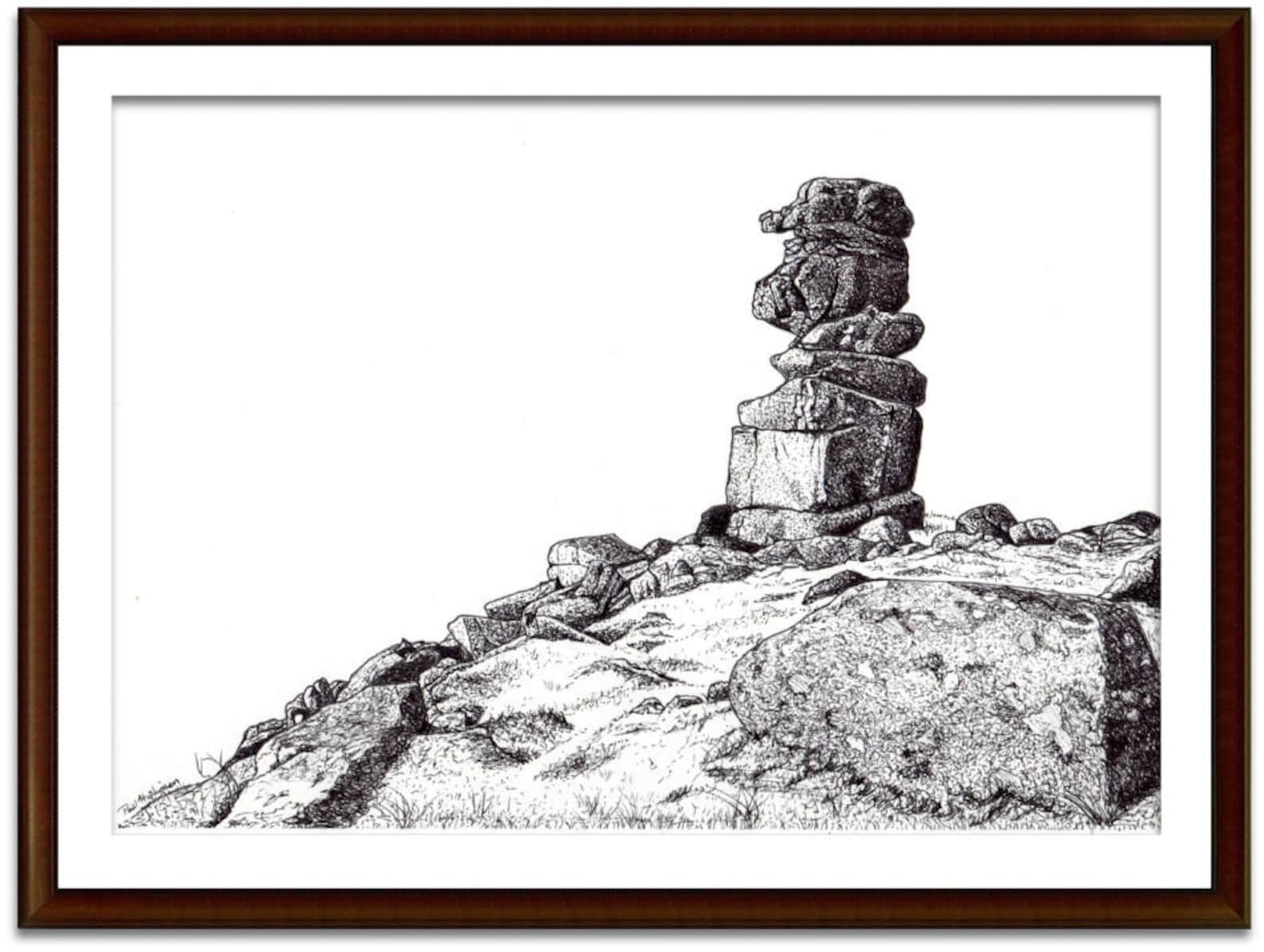 ORIGINAL Ink Illustrations of Dartmoor Tors Pen & Ink Etsy UK