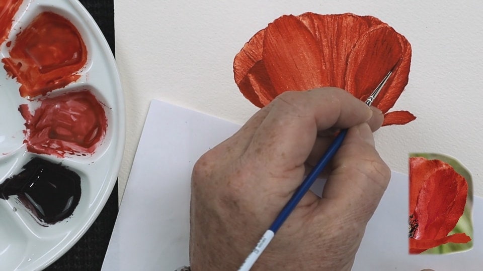 How to Paint Realistic Flowers Using Watercolor Poppy Etsy