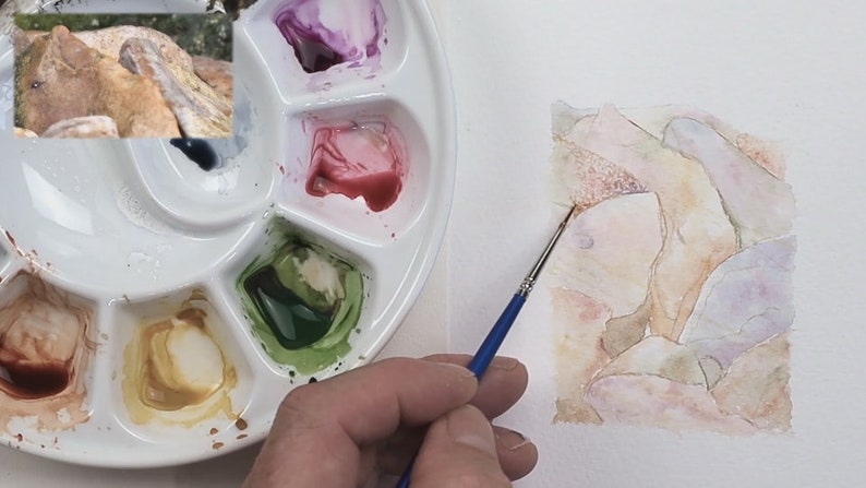 Realistic Watercolor Course, Learn to Paint Rocks that Look Real, Stone and Pebble Illustration Tutorials image 7