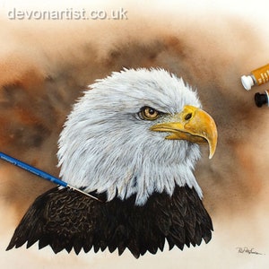 Zelfstudie aquarel adelaar schilderen: realistische roofvogelkunst (pdf-download)
