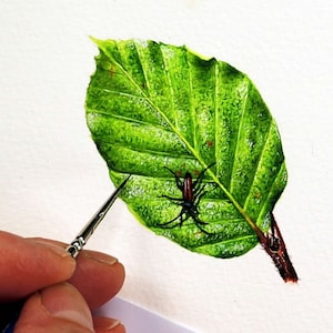 Downloadable PDF Watercolor Tutorial on Painting a Leaf, Art E-Book Watercolour Painting, Artist Gift, Nature Gift, Botanical Illustration