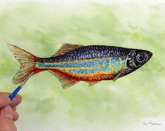 Tropical Fish Watercolor Painting Lesson, Learn to Paint Fish in Watercolour, Realistic Art Tutorial