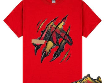 Scratch Shirt To Match Ja 3 Raptor Black Anthracite Crimson Red Yellow Ochre Gold T Shirt Match