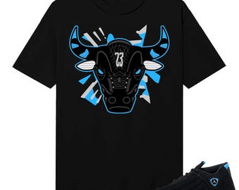 Shirts To Match Retro 14 University Blue AJ14 - Retro 14 Bull Sneaker Tee