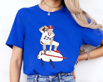 Josh Allen Buffalo Drawing T-Shirt, Buffalo Potato Drawing Tee, Gift for Buffalo Fan, Kids Buffalo Apparel, Family Buffalo Football Tee