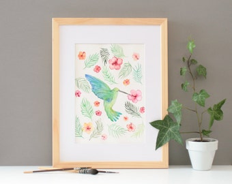 Humming Bird original watercolor