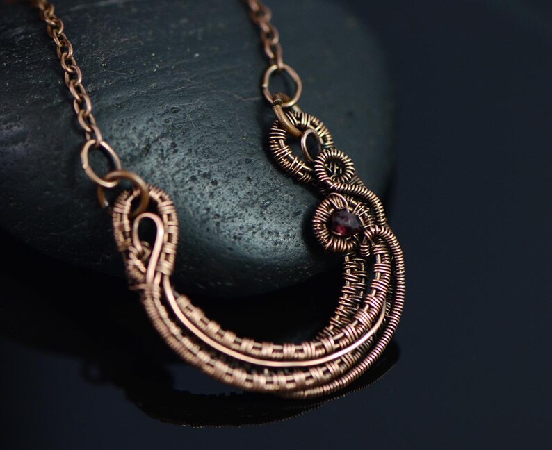 Horseshoe Pendant Necklace Wire Wrapped Necklace Good Etsy