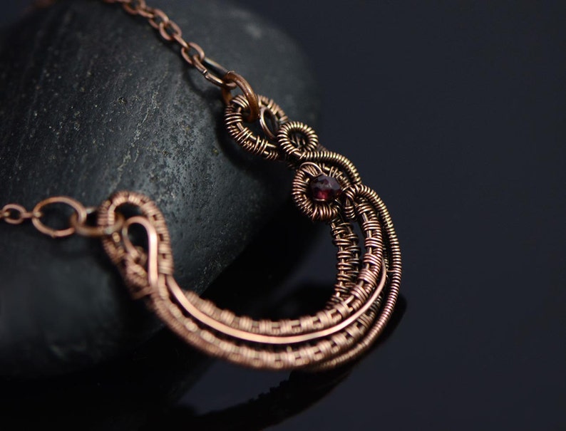 Horseshoe Pendant Necklace Wire Wrapped Necklace Good Etsy