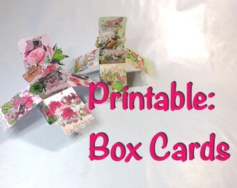 Printable #2: Patterned Paper Template Series - Box Card