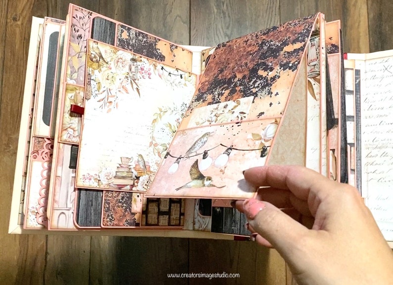 Tutorial n. 50: Álbum desplegable Dear Diary Proyecto adicional Mini Folio imagen 4