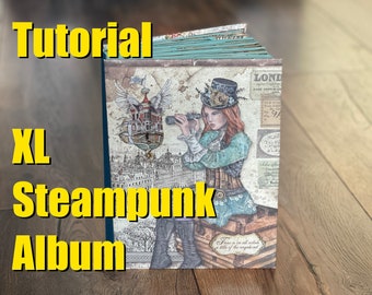 Tutorial #54: XL Flexible Spine Steampunk Mini Album 'Clockwise Illusion'