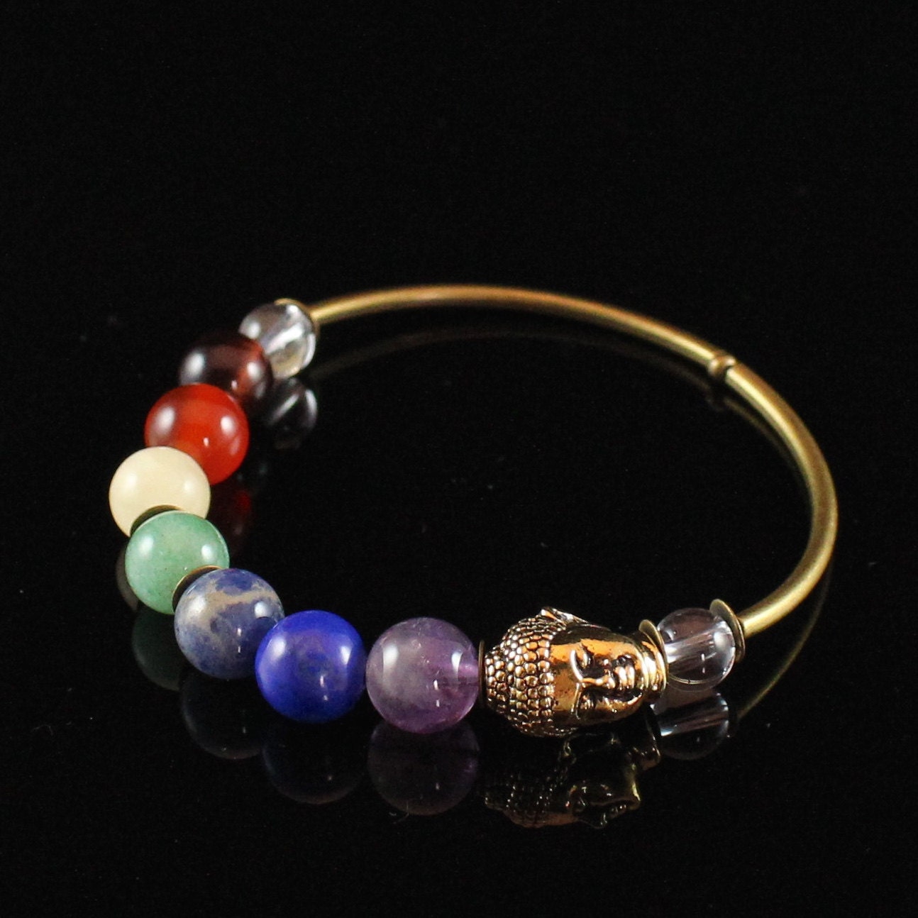 7 Chakras Bracelet for Women Real Stones Chakra Balancing | Etsy