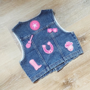 Custom Country Lover Denim Jacket with Chenile Patches for Girls | SEWN on patches | T Swift | Reputation | Eras Tour | Gift |Concert Outfit