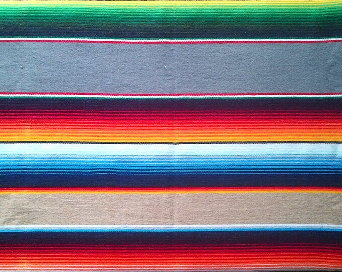 Vintage Southwestern Woven Wool Blanket Rug Wall Hanging Throw Etsy