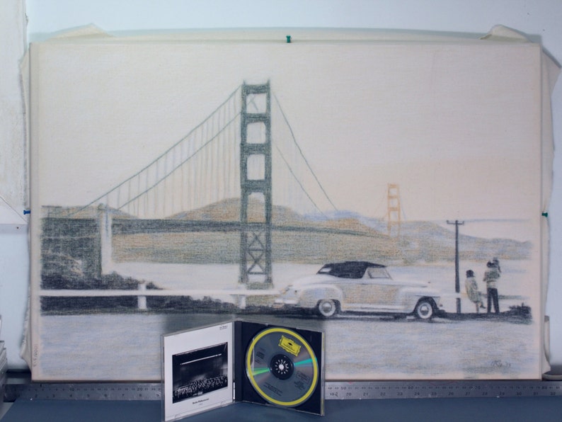 Drawing Of the Golden Gate Bridge from Fort Point, San Francisco. image 2