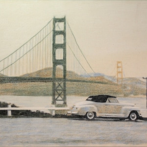 Drawing Of the Golden Gate Bridge from Fort Point, San Francisco. image 1