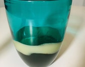 Vintage Venini Murano Fulvio Bianconi Incalmo Blown Art Glass Vase Mid Century Modern