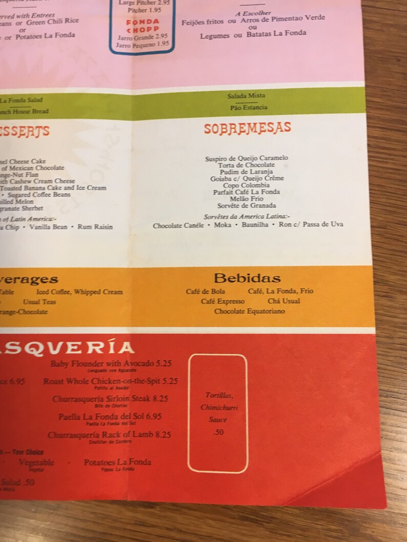 Alexander Girard La Fonda Del Sol Menu Mid Century Modern Etsy