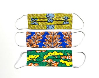 Cotton Face Mask Protective 4 layer - 100% Waxed Cotton Ankara Fabric | Reusable and Washable