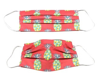 Cotton Face Mask Protective 4 layer - 100% Cotton Pineapple Fabric | Reusable and Washable