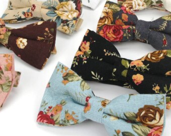 Men’s Floral Bow Ties - Cotton Bow Ties