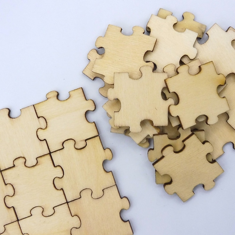 Wooden Jigsaw pieces laser cut jigsaw pieces wooden puzzle Etsy