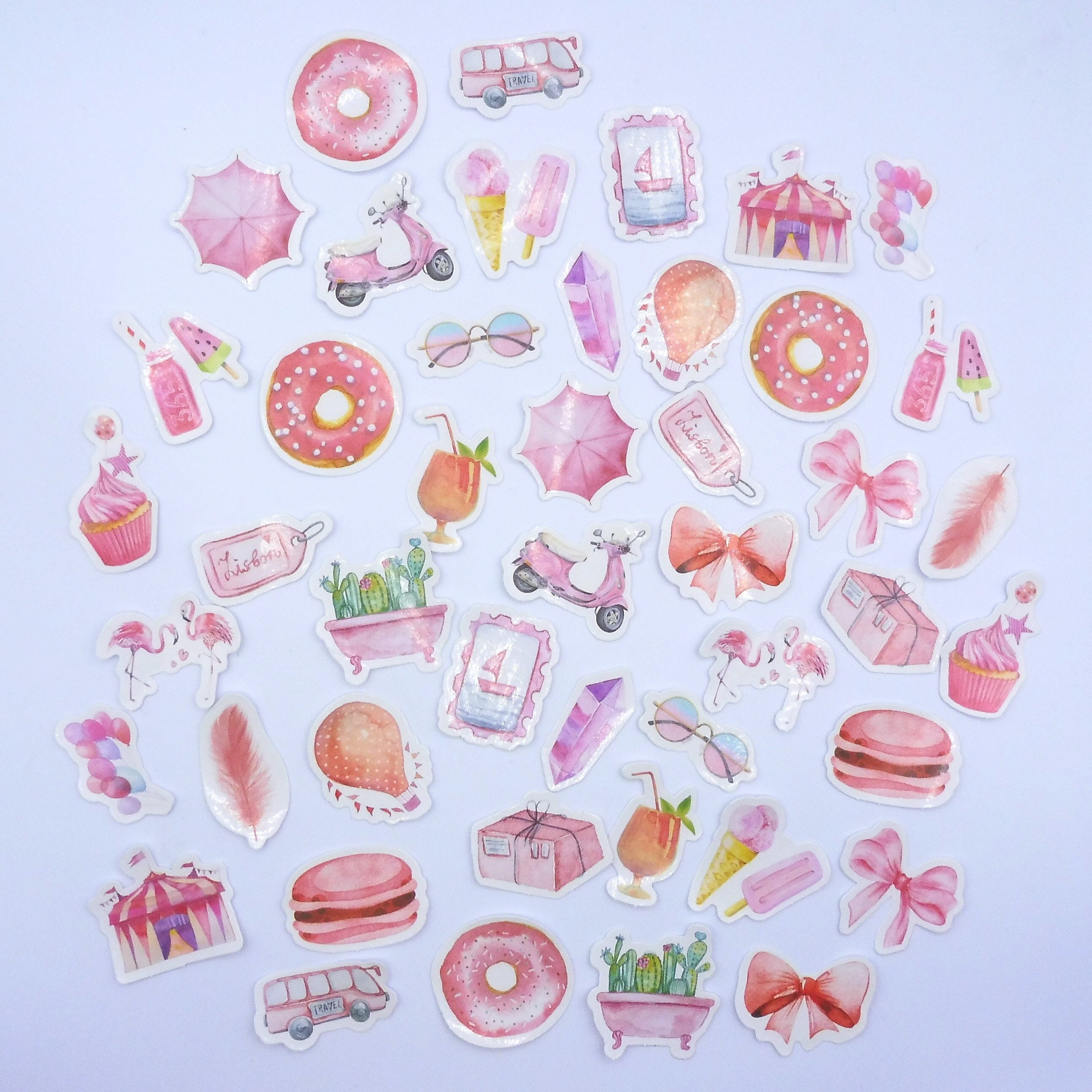 Bullet journal stickers pink stickers scrapbook stickers Etsy