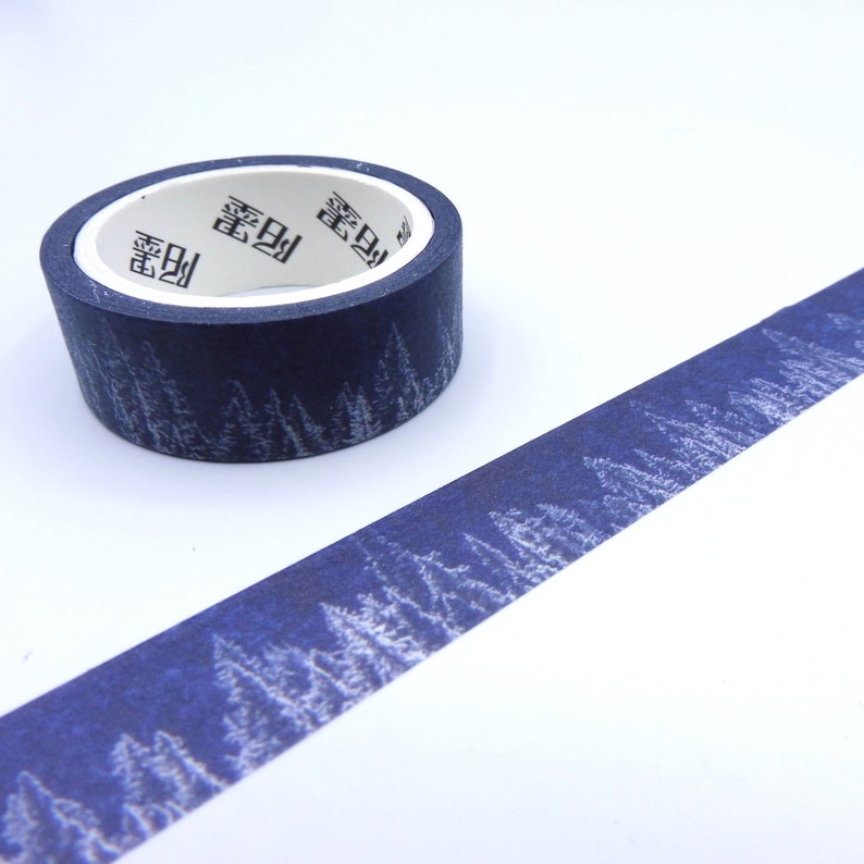 Download Nightime Trees Washi Tape Tree Washi Tape Christmas Washi Etsy 3D SVG Files Ideas | SVG, Paper Crafts, SVG File