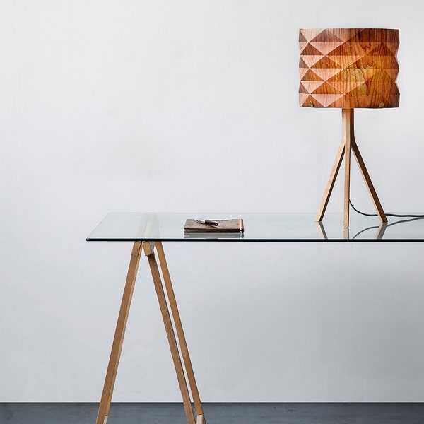 handmade veneer lighting high end design ,standing lamp , natural look