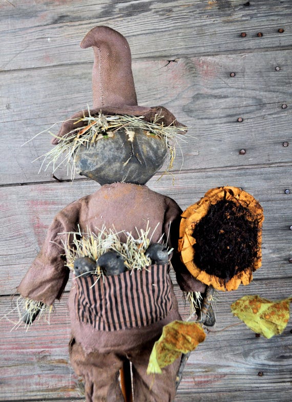 NEW! Primitive "Scat" the Scarecrow Cat