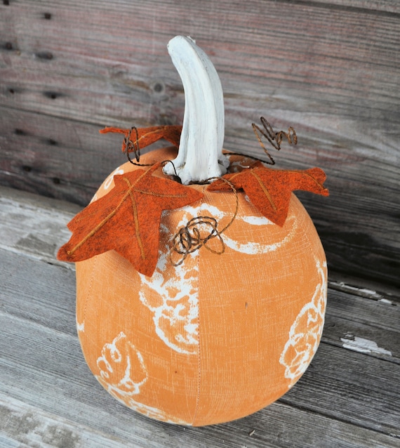 REDUCED! Farmhouse Style One-of-a-kind Orange Pumpkin