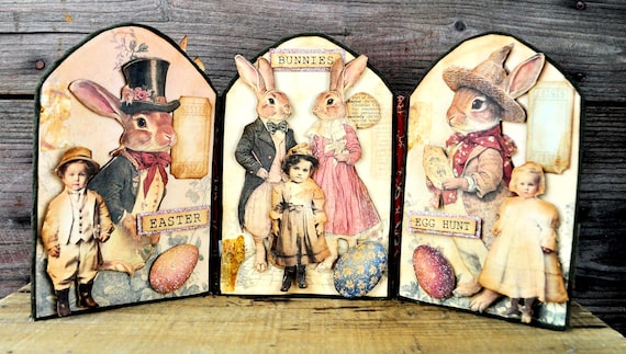 NEW! OOAK Tri-Fold Easter Collage