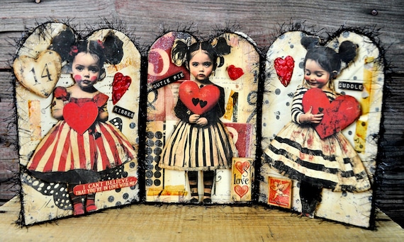 NEW! OOAK Tri-Fold Valentines Day Collage