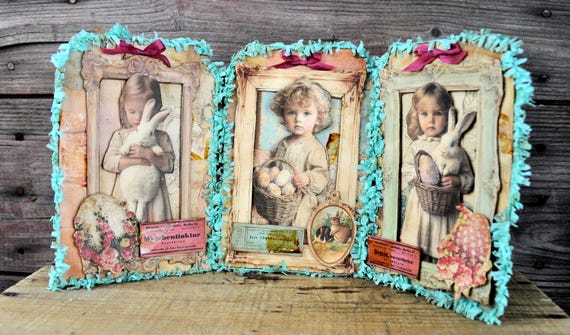 NEW! OOAK Tri-Fold Easter Collage