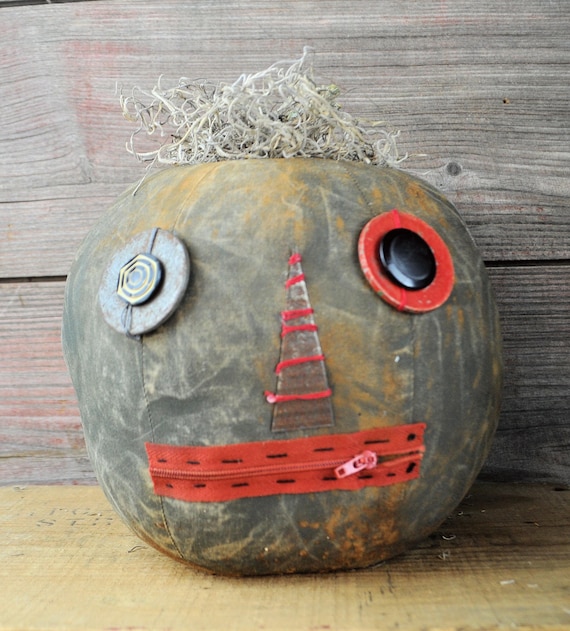 Prim One-of-a-kind Dark Gray Jack-O-Lantern