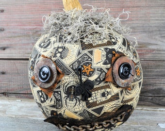 REDUCED! Prim One-of-a-kind Jack-O-Lantern