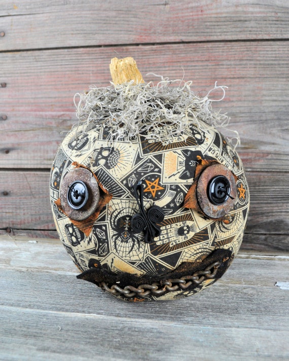 REDUCED! Prim One-of-a-kind Jack-O-Lantern