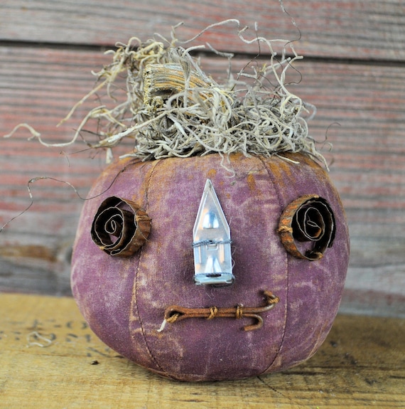 Prim One-of-a-kind Mini Purple Jack-O-Lantern