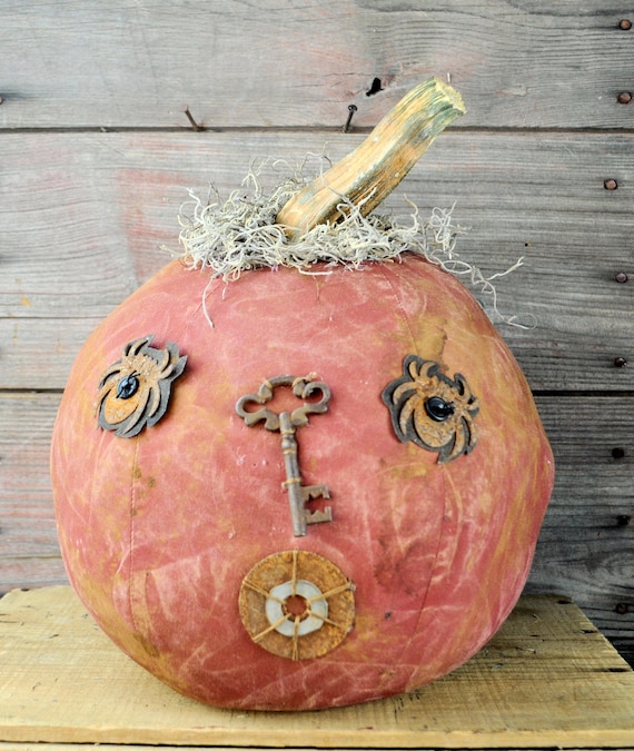 Prim One-of-a-kind Harvest Red Jack-O-Lantern