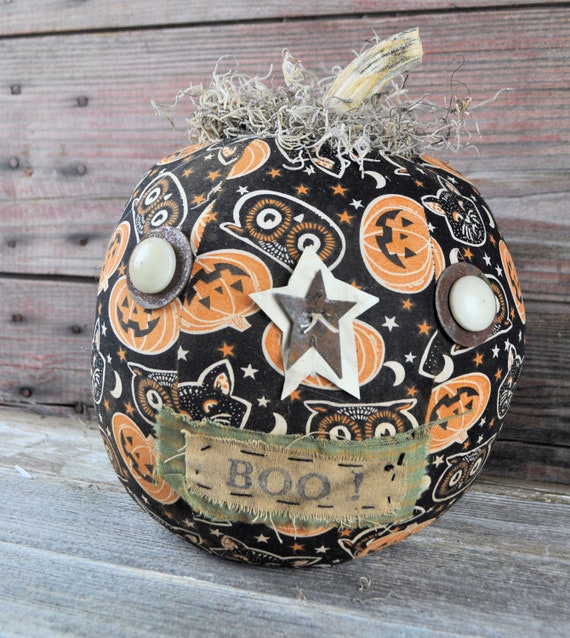 REDUCED! Prim One-of-a-kind Jack-O-Lantern