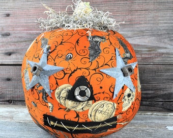 REDUCED! Prim One-of-a-kind Jack-O-Lantern