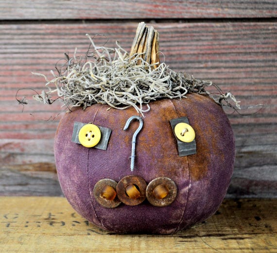 Prim One-of-a-kind Mini Purple Jack-O-Lantern
