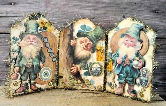 NEW! OOAK Tri-Fold St. Patrick's Day Collage