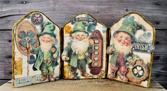 NEW! OOAK Tri-Fold St. Patrick's Day Collage