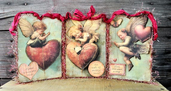 NEW! OOAK Tri-Fold Valentines Day Collage